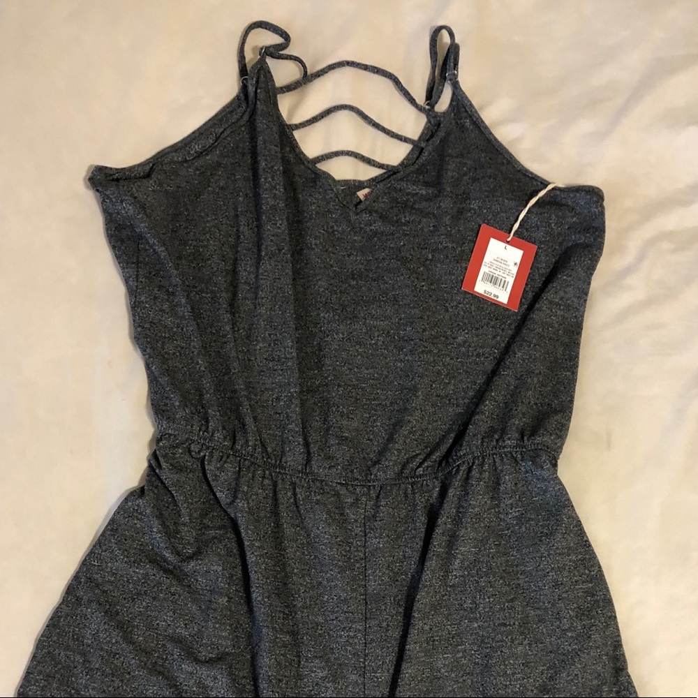 Charcoal gray romper